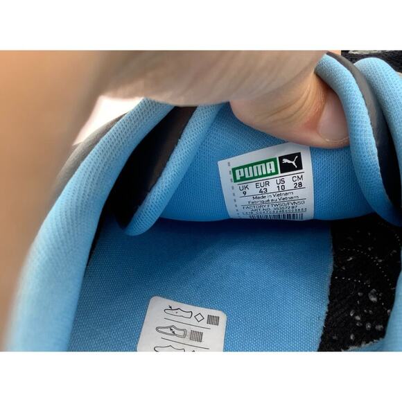 PUMA Roma Mens Shoes Size 10 Navy Blue With Light Blue Trim EUC - Picture 4 of 8